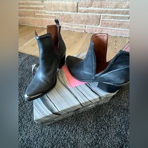 Jeffrey Campbell black booties with silver size 8.5.